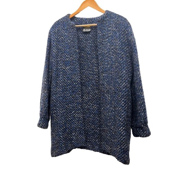 Tapestries Ireland Helena Ruuth Blue Pockets Wool Blend Cardigan Jacket Large - Picture 2 of 12